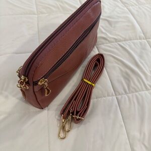 NWOT Faux Leather Crossbody/Clutch